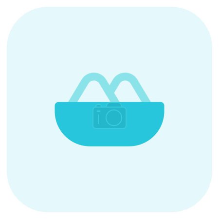 Illustration for Wonton soup line vector icon - Royalty Free Image