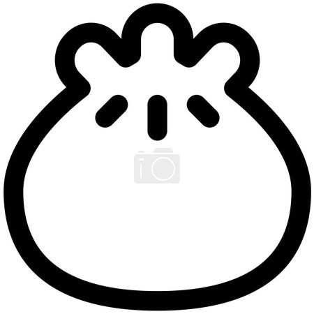Illustration for Stuffed dumpling regular vector icon - Royalty Free Image
