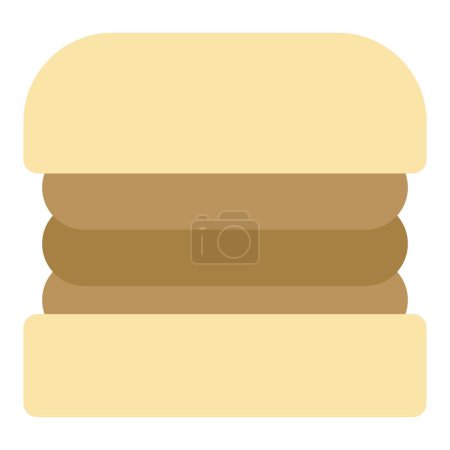 Illustration for Triple layered crispy patties burger . - Royalty Free Image