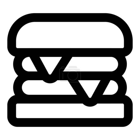 Illustration for Double meet burger with delicious taste. - Royalty Free Image