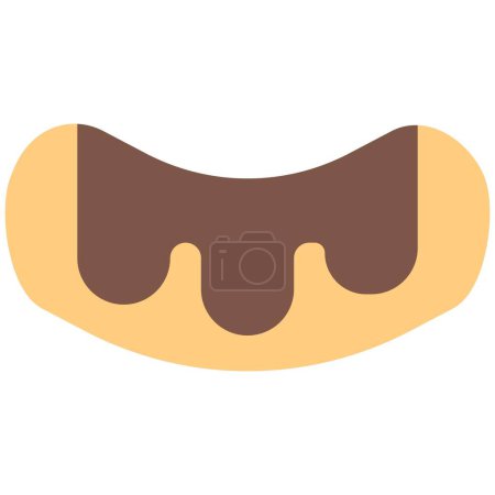 Illustration for Chocolaty eclairs line vector icon - Royalty Free Image