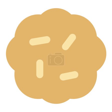 Illustration for Crispy cookie light vector icon - Royalty Free Image