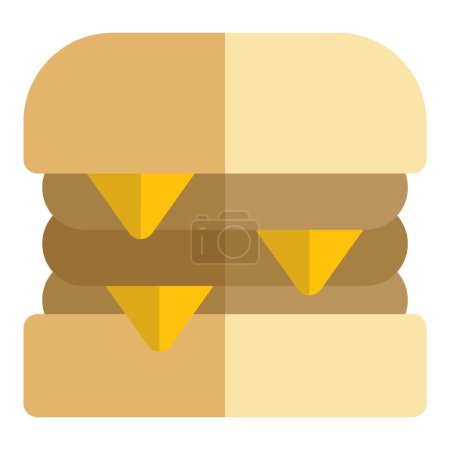Illustration for Crispy patties with cheese sliced. - Royalty Free Image