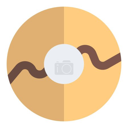 Illustration for Caramelized ciambella line vector icon - Royalty Free Image