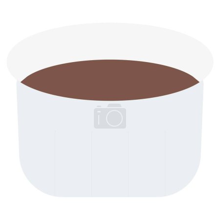 Téléchargez les illustrations : Chocolate souffle light vector icon - en licence libre de droit