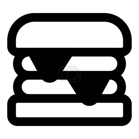 Illustration for Double meet burger with delicious taste. - Royalty Free Image
