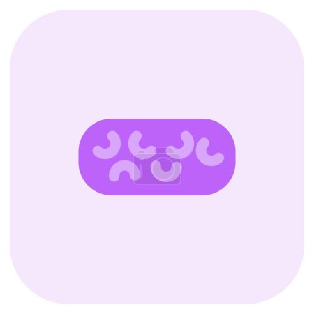 Illustration for Crispy sprinkled eclairs outline vector icon - Royalty Free Image