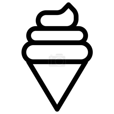 Illustration for Ice cream outline icon set - Royalty Free Image