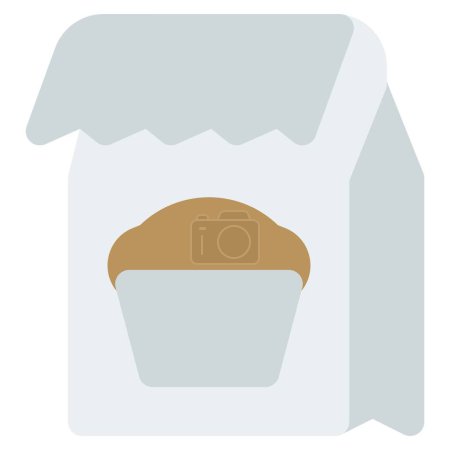 Ilustración de Takeaway package of delicious snacks - Imagen libre de derechos