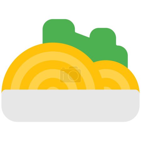 Illustration for Closeup of uncooked spaghetti in tray. - Royalty Free Image