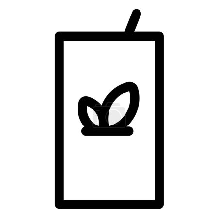 Ilustración de Tea juice box outline icon set - Imagen libre de derechos
