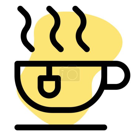 Illustration for Hot tea light icon set - Royalty Free Image