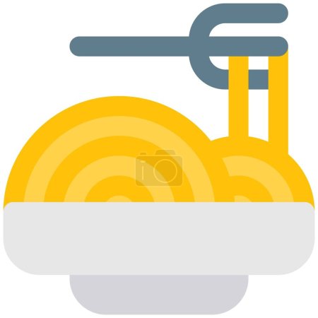 Illustration for Making fresh spaghetti in machine. - Royalty Free Image