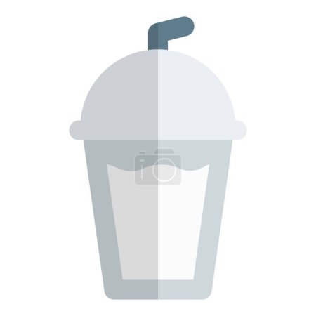 Illustration for Delicious granita juice in takeaway cup. - Royalty Free Image
