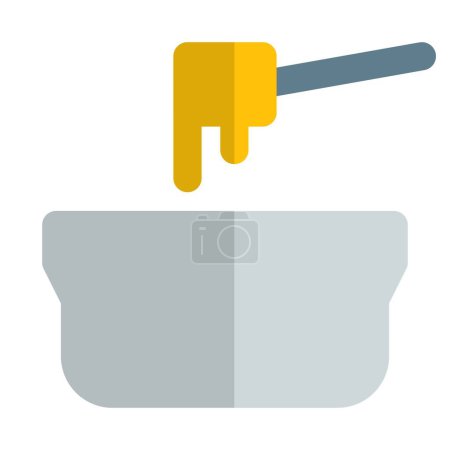 Téléchargez les illustrations : Swiss melted cheese dish in pot. - en licence libre de droit