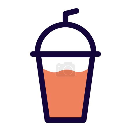 Illustration for Delicious granita juice in takeaway cup. - Royalty Free Image