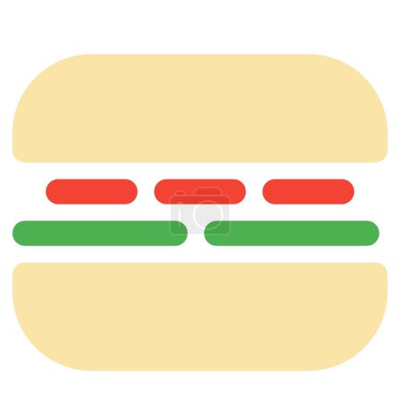 Illustration for Grilled panino stuffed with seasonal veggies - Royalty Free Image