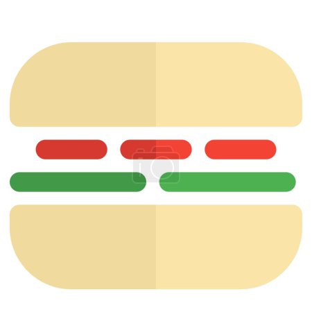 Illustration for Grilled panino stuffed with seasonal veggies - Royalty Free Image