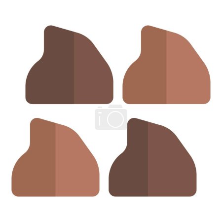 Illustration for Chocolate chips, small sweetened chunks. - Royalty Free Image