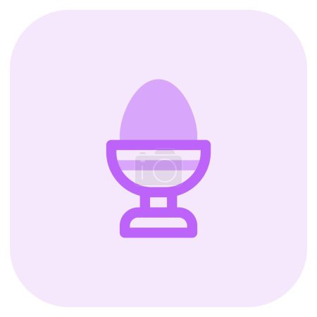 Illustration for Boiled egg contained in holder. - Royalty Free Image