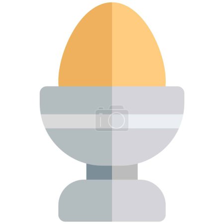 Illustration for Boiled egg contained in holder. - Royalty Free Image