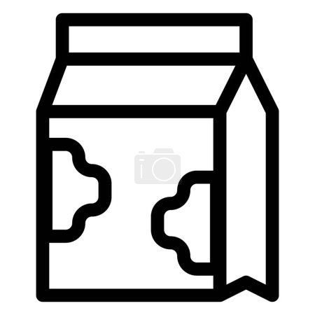 Ilustración de Caja de leche, utilizada para los servicios de entrega a domicilio. - Imagen libre de derechos