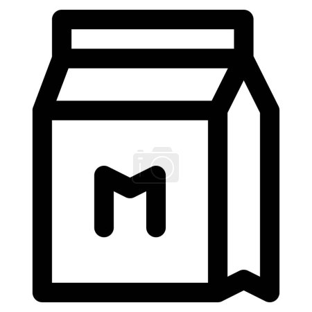 Ilustración de Milk carton, an energy giving food. - Imagen libre de derechos