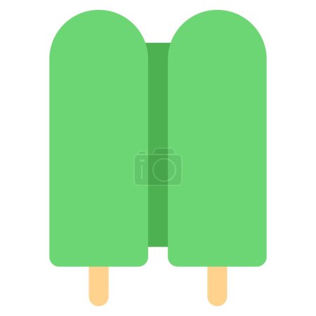 Ilustración de Refrescante pop de hielo moldeado doble. - Imagen libre de derechos