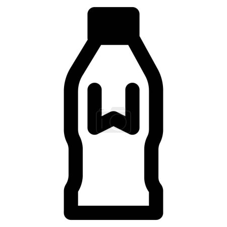 Téléchargez les illustrations : Whey milk stored in reusable bottle - en licence libre de droit