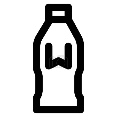 Téléchargez les illustrations : Lait de lactosérum en bouteille réutilisable - en licence libre de droit