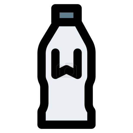 Téléchargez les illustrations : Whey milk stored in reusable bottle - en licence libre de droit