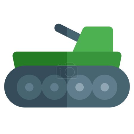 Téléchargez les illustrations : Tank, un véhicule blindé de chasse à chenilles. - en licence libre de droit