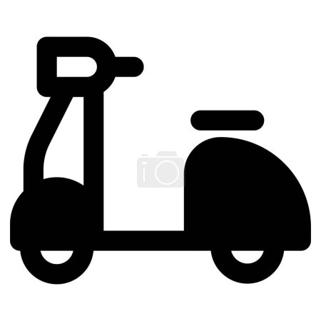 Illustration for Scooter, a quick vintage motorcycle. - Royalty Free Image