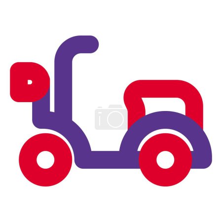 Illustration for Retro classic scooter for daily rides. - Royalty Free Image
