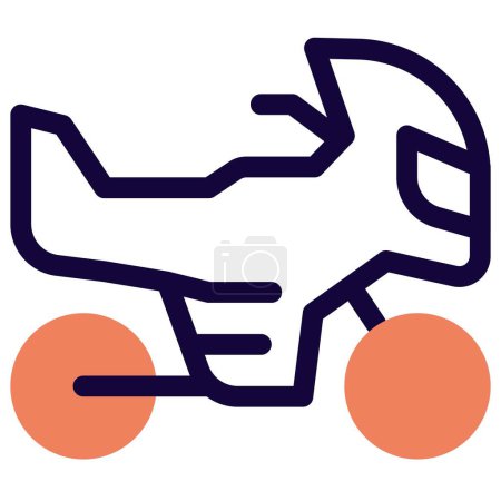 Illustration for Motorbike, vehicle used to transport people. - Royalty Free Image