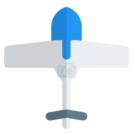 Illustration for Large wing span equipped in motor glider. - Royalty Free Image