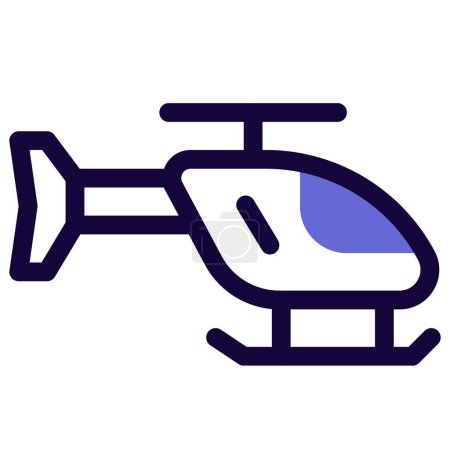 Illustration for Helicopter, multi purpose flying vehicle. - Royalty Free Image