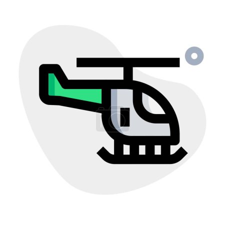 Illustration for Helicopter frequently referred to as whirlybird. - Royalty Free Image