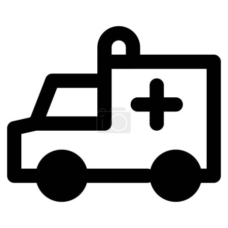 Illustration for Ambulance, vehicle with emergency medical equipment. - Royalty Free Image