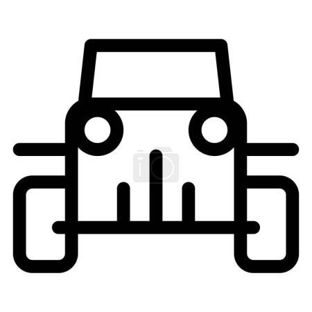 Illustration for Jeep, an american automobile marque. - Royalty Free Image