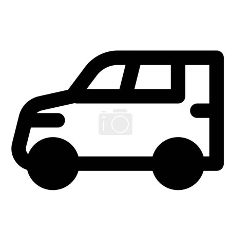 Illustration for City car, a small four-wheeled motor vehicle. - Royalty Free Image