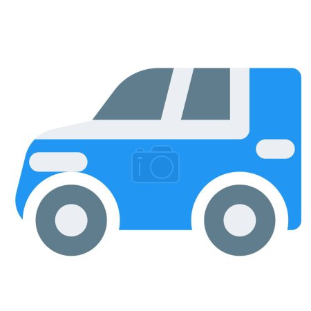 Téléchargez les illustrations : City car, un petit véhicule à moteur à quatre roues. - en licence libre de droit