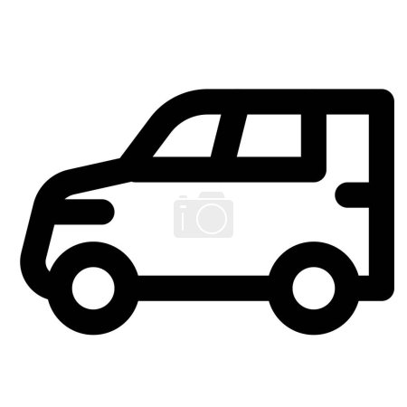 Illustration for City car, a small four-wheeled motor vehicle. - Royalty Free Image