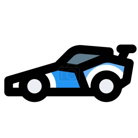 Illustration for Unique designed hyper car with roof spoiler. - Royalty Free Image