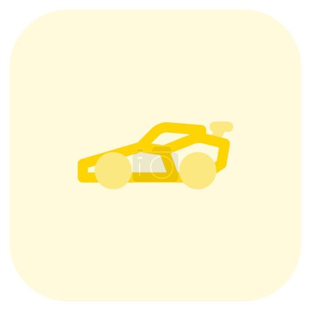 Illustration for Unique designed hyper car with roof spoiler. - Royalty Free Image
