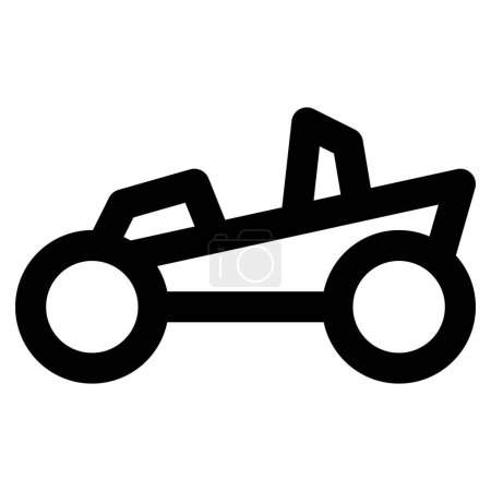 Téléchargez les illustrations : Plage quadricycle avec de gros pneus - en licence libre de droit