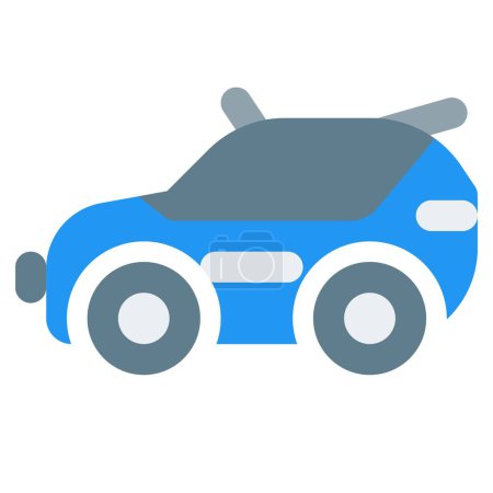 Téléchargez les illustrations : Rallye automobile, voiture de course conçue pour les compétitions. - en licence libre de droit
