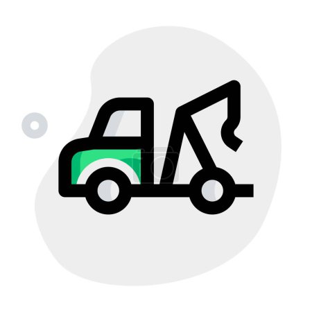 Illustration for Tow car used as carrier for various vehicles - Royalty Free Image