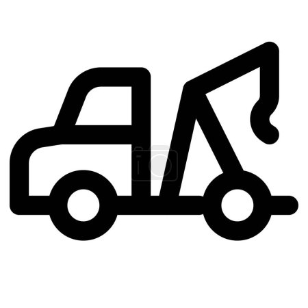 Illustration for Tow car used as carrier for various vehicles - Royalty Free Image