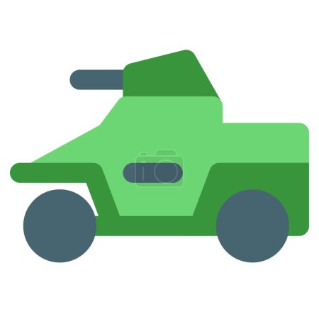 Illustration for Vehicle with explosive security and assault protection. - Royalty Free Image